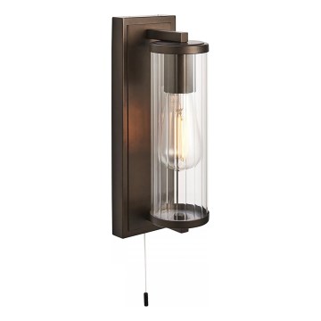 Endon 94077 - Kupatilsko zidno svetlo TAYLOR 1xE27/10W/230V IP44 braon