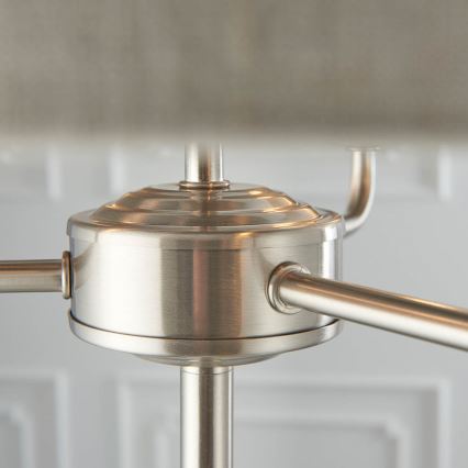 Endon 94359 - Podna lampa HIGHCLERE 3xE14/40W/230V bež/sjajni hrom prečnik 47 cm