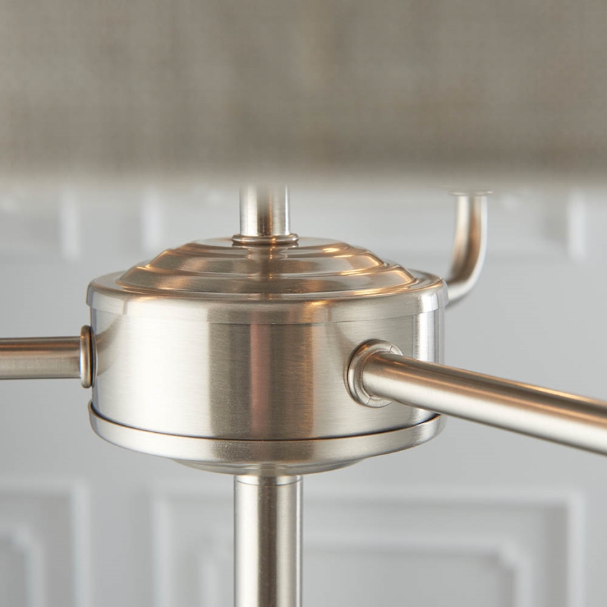 Endon 94359 - Podna lampa HIGHCLERE 3xE14/40W/230V bež/sjajni hrom prečnik 47 cm