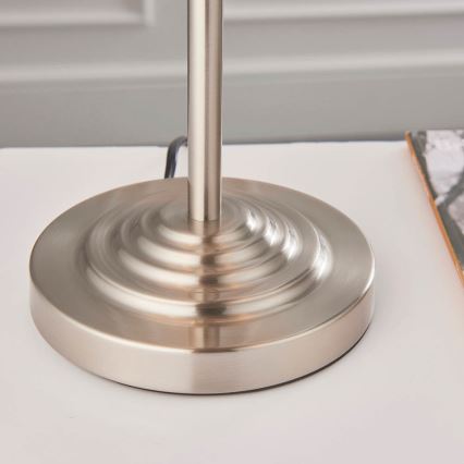 Endon 94369 - Stona lampa HIGHCLERE 3xE14/18W/230V bež/matni hrom prečnik 32 cm