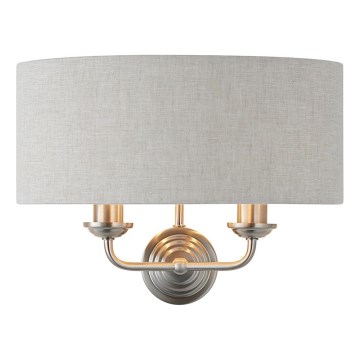 Endon 94403 - Zidna svetiljka HIGHCLERE 2xE14/40W/230V siva/mat hrom