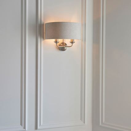 Endon 94403 - Zidna svetiljka HIGHCLERE 2xE14/40W/230V siva/mat hrom