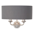 Endon 94406 - Zidna svetiljka HIGHCLERE 2xE14/40W/230V tamno siva/sjajni hrom