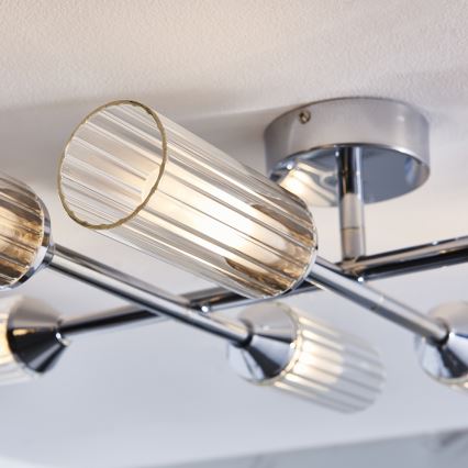 Endon 95045 - Nadgradni luster za kupatilo NATORI 6xG9/3W/230V IP44 sjajni hrom