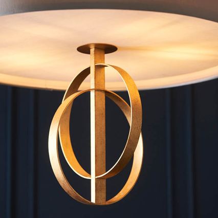 Endon 95211 - Luster na lancu 5xE27/10W/230V prečnik 70 cm siva/mesing