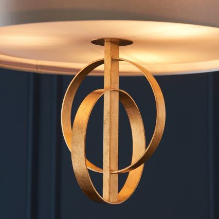 Endon 95212 - Luster na lancu 3xE27/10W/230V, prečnik 60 cm, siva/mesing