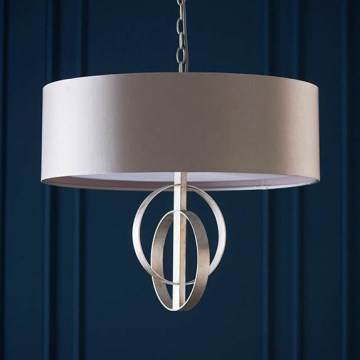 Endon 95215 - Luster na lancu 5xE27/10W/230V prečnik 70 cm siv