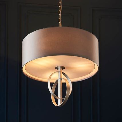 Endon 95215 - Luster na lancu 5xE27/10W/230V prečnik 70 cm siv