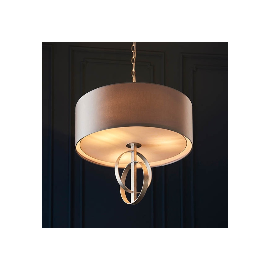 Endon 95215 - Luster na lancu 5xE27/10W/230V prečnik 70 cm siv