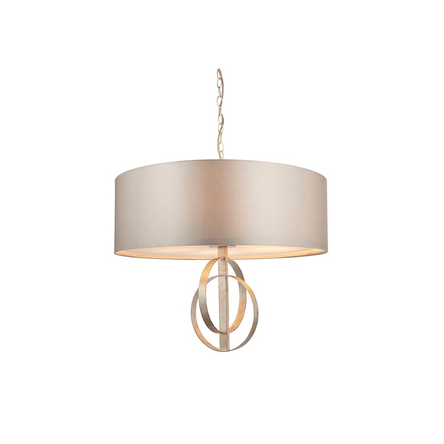 Endon 95215 - Luster na lancu 5xE27/10W/230V prečnik 70 cm siv