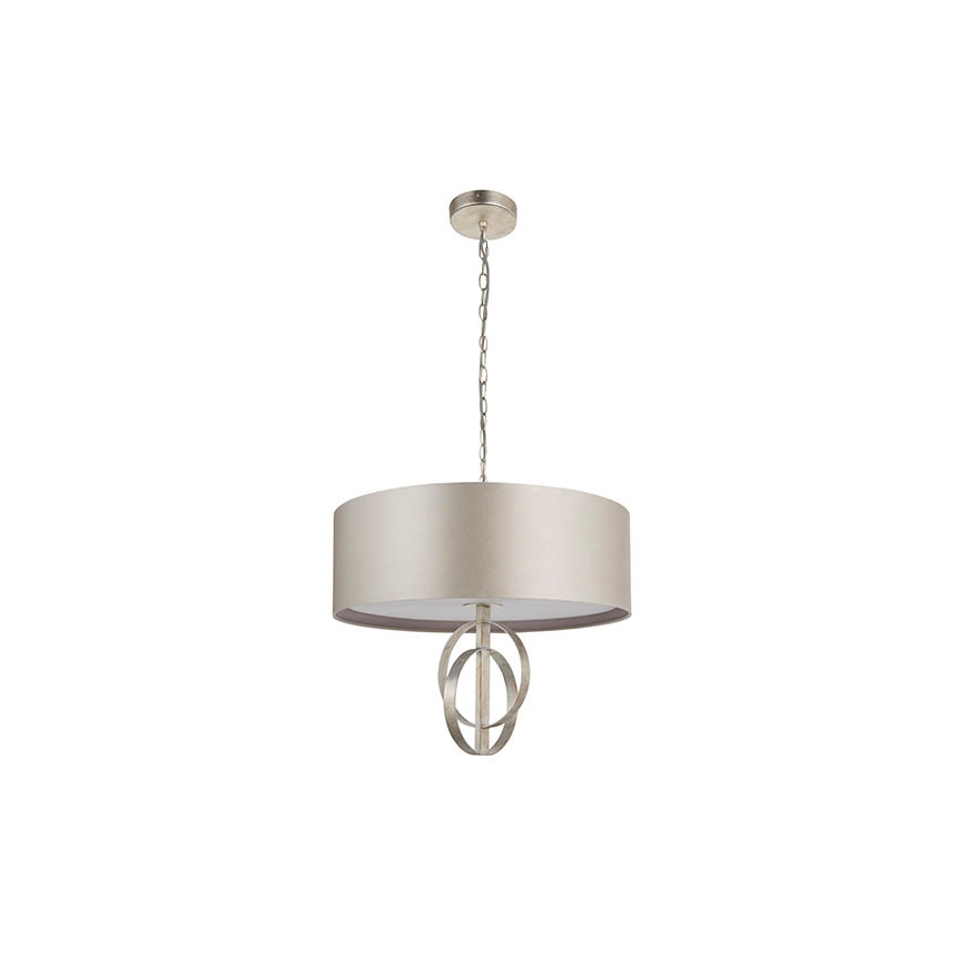 Endon 95216 - Luster na lancu 3xE27/10W/230V prečnik 60 cm siva