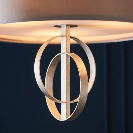 Endon 95216 - Luster na lancu 3xE27/10W/230V prečnik 60 cm siva