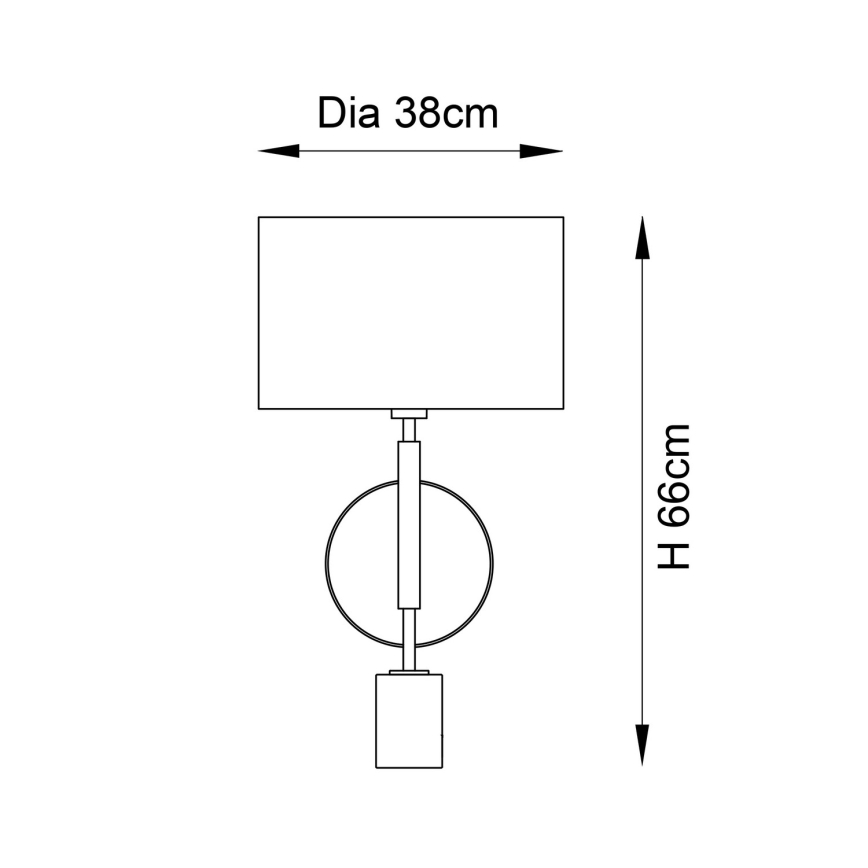 Endon 95217 - Stona lampa 1xE27/10W/230V siva/crna