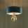 Endon 95220 - Luster na lancu 3xE27/10W/230V prečnik 60 cm plava/mesing
