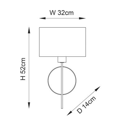 Endon 95222 - Zidna lampa 1xE27/10W/230V plava/siva