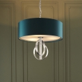 Endon 95224 - Luster na lancu 3xE27/10W/230V Ø 60 cm plavo/sivo