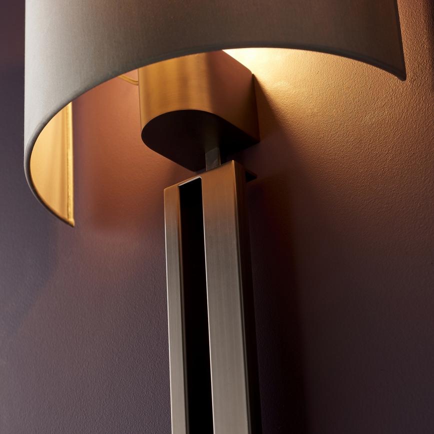 Endon 95449 - Zidna lampa 1xE27/10W/230V bež/mat hrom
