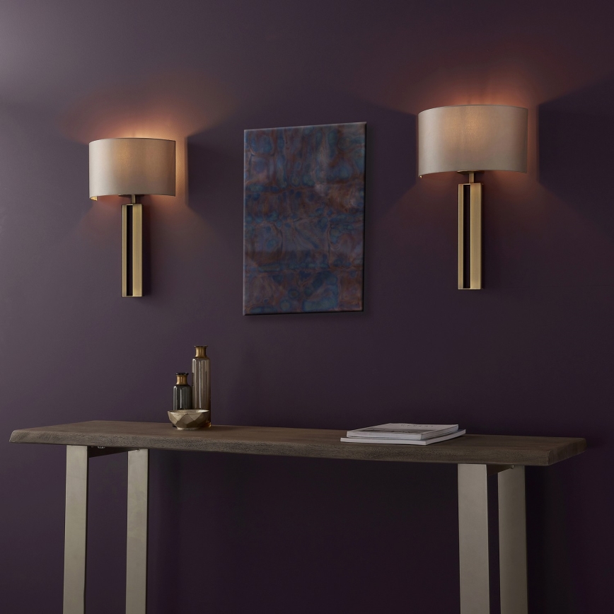 Endon 95452 - Zidna lampa 1xE27/10W/230V bež/zlatna