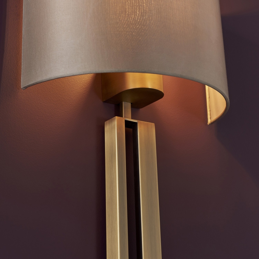 Endon 95452 - Zidna lampa 1xE27/10W/230V bež/zlatna