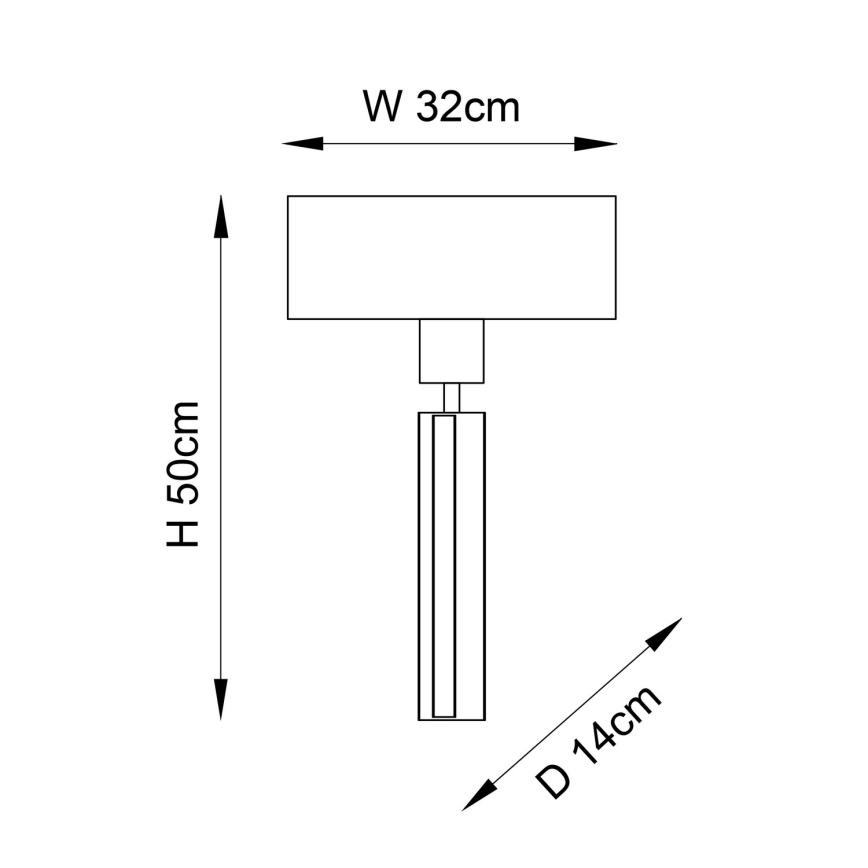Endon 95452 - Zidna lampa 1xE27/10W/230V bež/zlatna