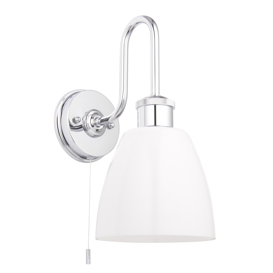 Endon 95506 - Zidna kupatilska svetiljka PIPER 1xE27/10W/230V IP44 sjajni hrom/bela