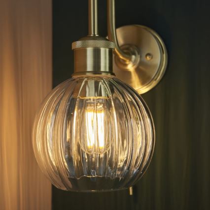 Endon 95507 - Zidno svetlo za kupatilo KENDALL 1xE27/10W/230V IP44 mesing