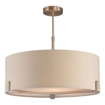 Endon 95834 - Luster na štapu HAYFIELD 3xE27/40W/230V mat hrom/bež