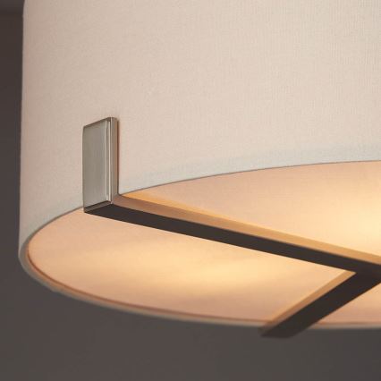Endon 95834 - Luster na štapu HAYFIELD 3xE27/40W/230V mat hrom/bež