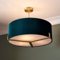 Endon 95839 - Luster na šipci HAYFIELD 3xE27/40W/230V mesing/zeleno