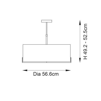 Endon 95839 - Luster na šipci HAYFIELD 3xE27/40W/230V mesing/zeleno