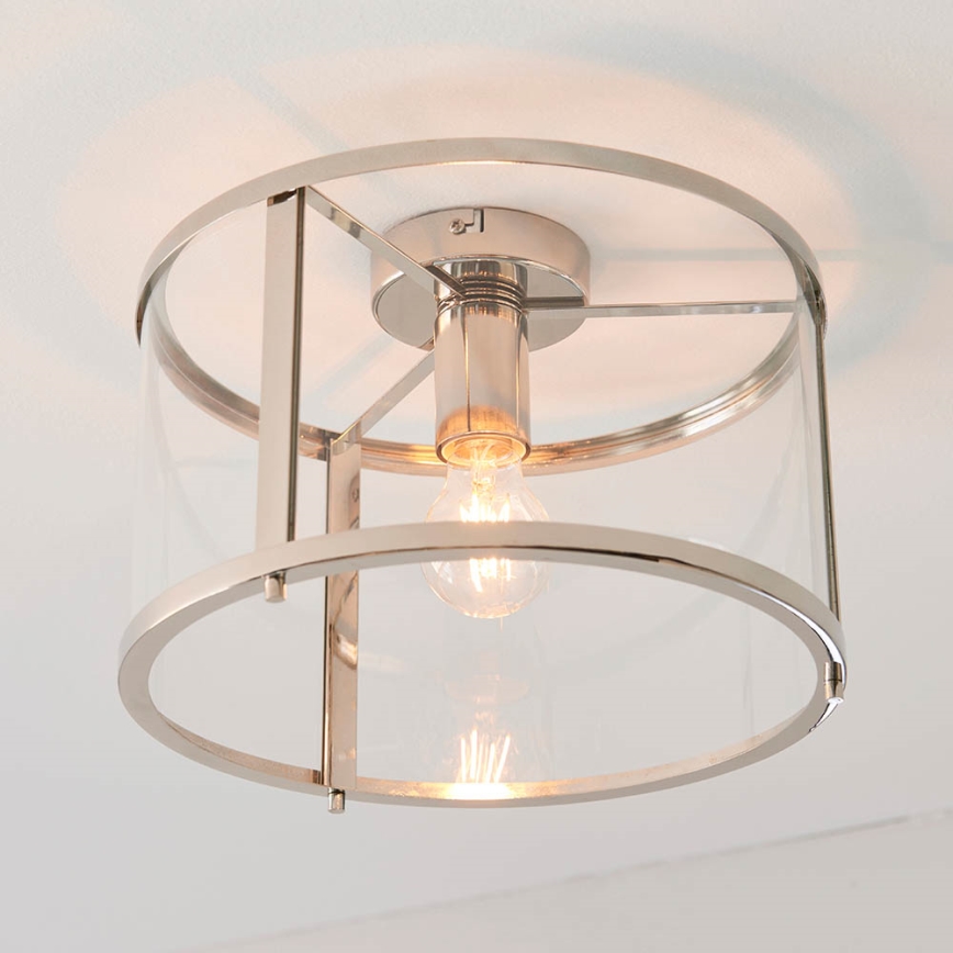 Endon 96150 - Plafonsko svetlo HOPTON 1xE27/10W/230V sjajni hrom
