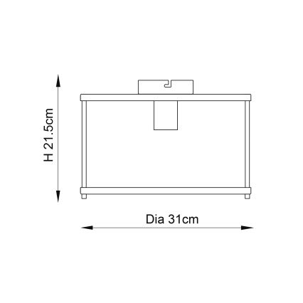 Endon 96150 - Plafonsko svetlo HOPTON 1xE27/10W/230V sjajni hrom
