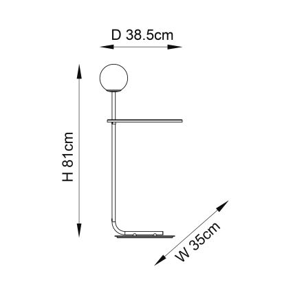 Endon 96713 - Podna lampa HALO 1xG9/3W/230V crna/bela
