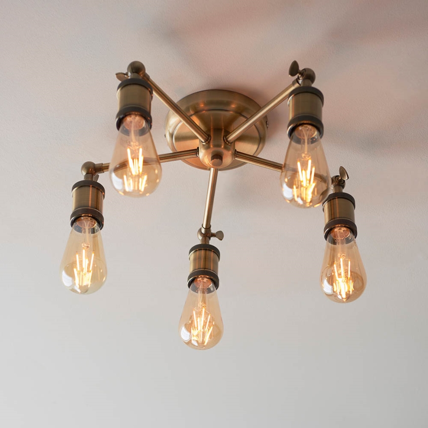 Endon 97244 - spot svetiljka HAL 5xE27/40W/230V mesing