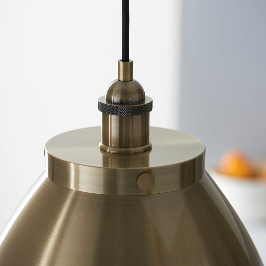 Endon 98744 - Luster na sajli FRANKLIN 1xE27/10W/230V mesing