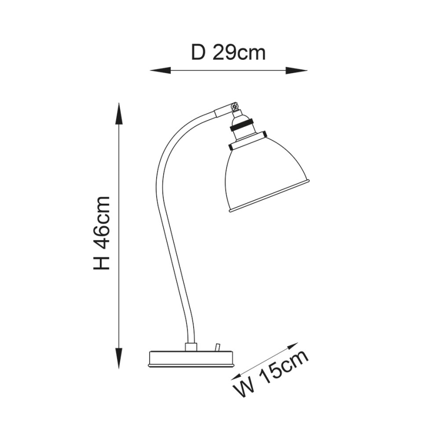 Endon 98747 - Stona lampa FRANKLIN 1xE14/7W/230V mesing