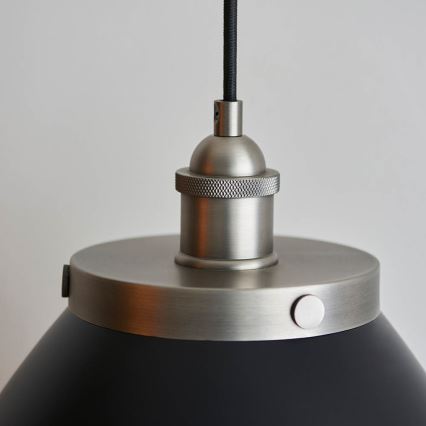 Endon 98749 - Luster na sajli FRANKLIN 1xE27/10W/230V crna/mesing