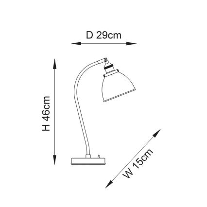 Endon 98752 - Stona lampa FRANKLIN 1xE14/7W/230V mat hrom/antracit