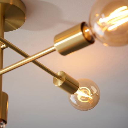 Endon 98786 - Luster na štapu SOHAN 5xE27/10W/230V mesing