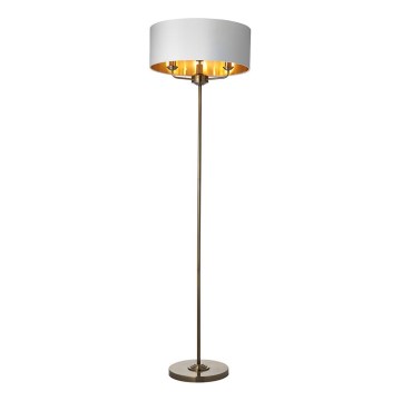 Endon 98935 - Podna lampa HIGHCLERE 3xE14/40W/230V bela/mesing prečnik 47 cm