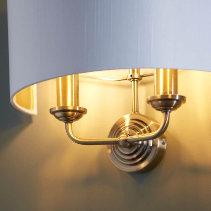 Endon 98937 - Zidna svetiljka HIGHCLERE 2xE14/40W/230V bela/mesing