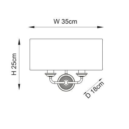 Endon 98937 - Zidna svetiljka HIGHCLERE 2xE14/40W/230V bela/mesing