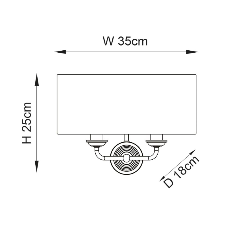 Endon 98937 - Zidna svetiljka HIGHCLERE 2xE14/40W/230V bela/mesing