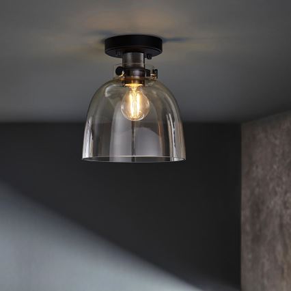 Endon 99106 - Stropno svetlo URBAN 1xE27/10W/230V crna/prozirna