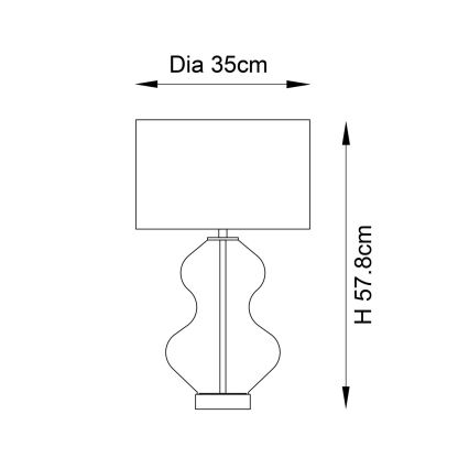 Endon 99110 - Stona lampa prigušiva KELDA 1xE27/10W/230V bela/zlatna