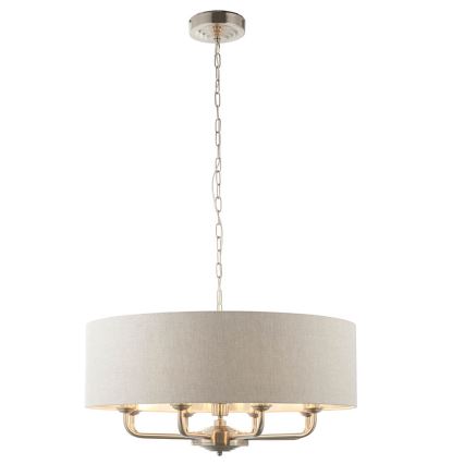 Endon 99152 - Luster na lancu HIGHCLERE 8xE14/40W/230V siva/mat hrom, prečnik 70 cm