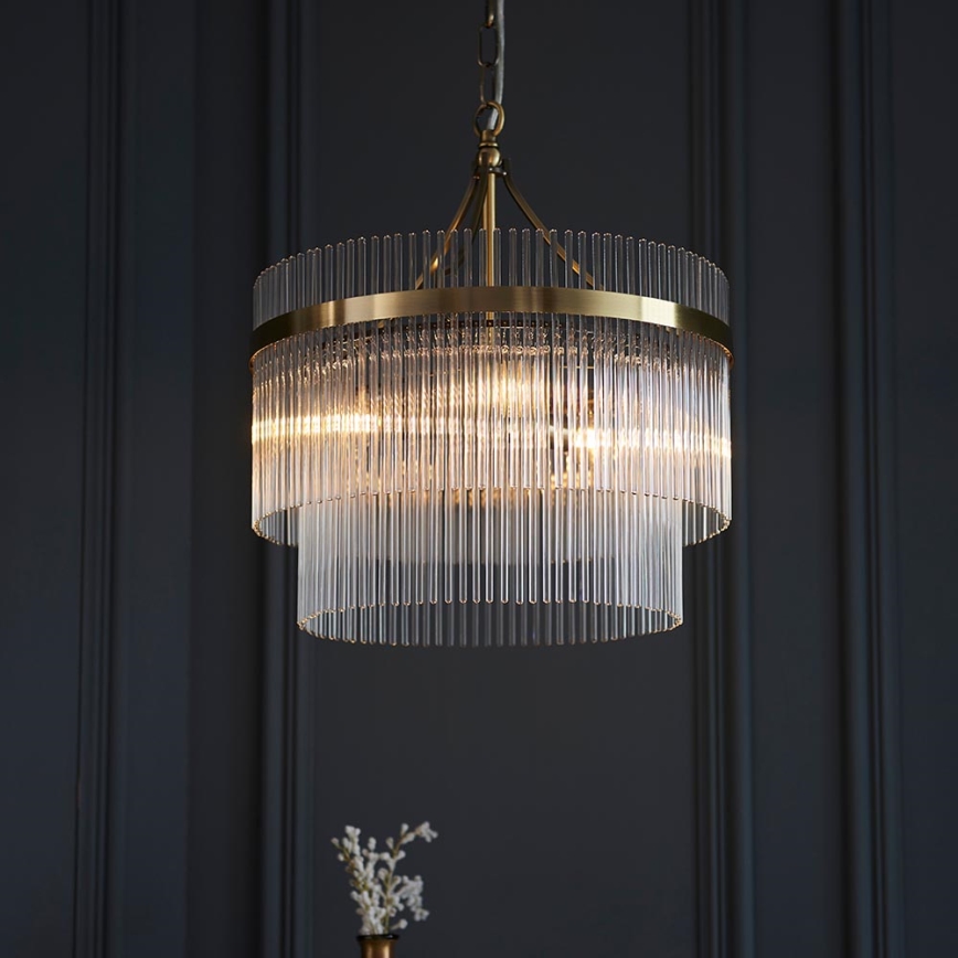 Endon 99167 - Luster na lancu MARIETTA 3xE14/7W/230V mesing/proziran