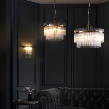 Endon 99167 - Luster na lancu MARIETTA 3xE14/7W/230V mesing/proziran