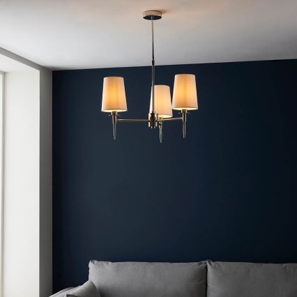 Endon 99455 - Luster na stalku 3xE14/6W/230V sjajni hrom/bela