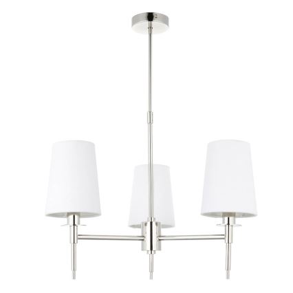Endon 99455 - Luster na stalku 3xE14/6W/230V sjajni hrom/bela